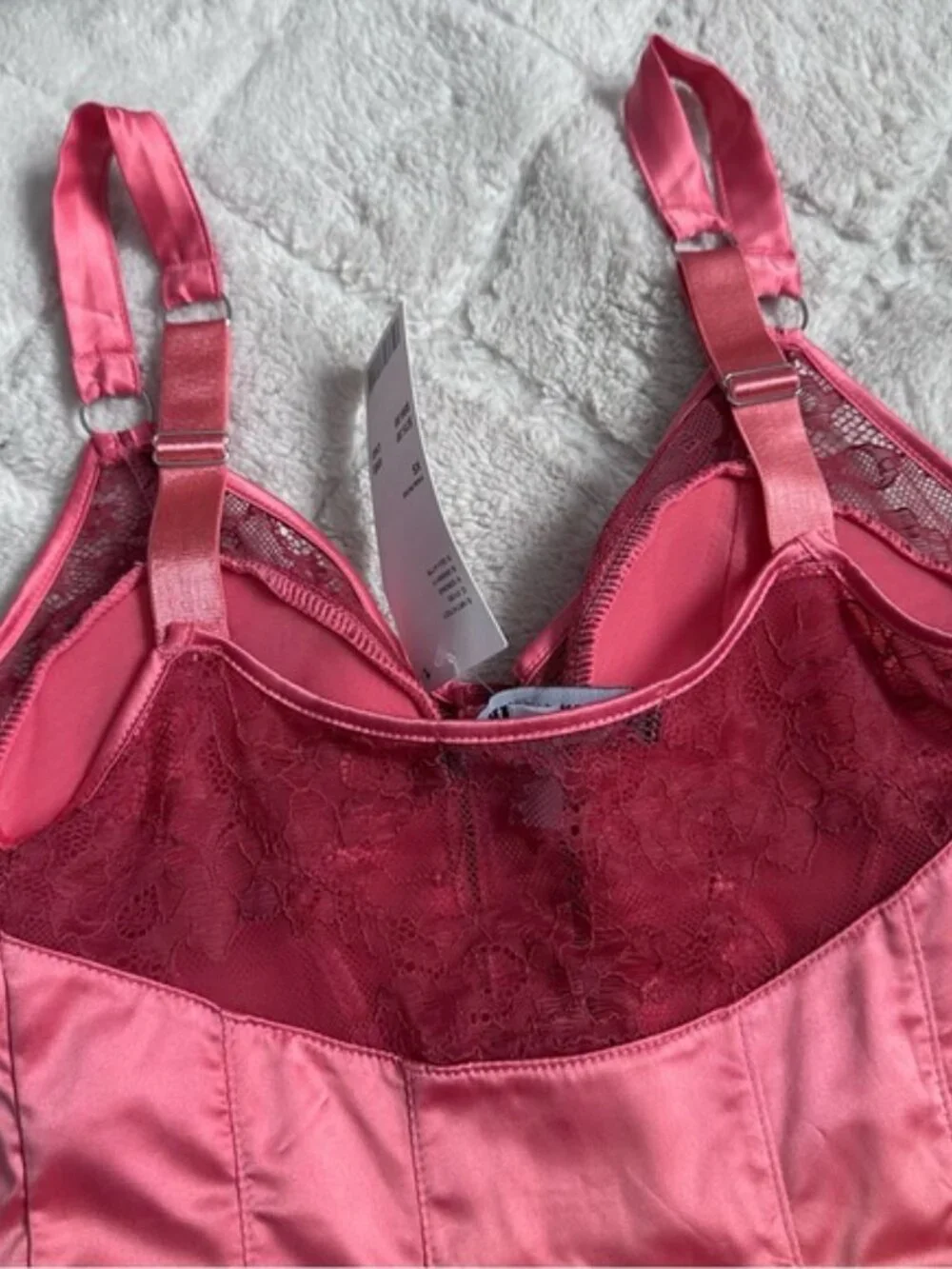 Urban Outfitters | Coral Pink Piper Satin Corset Dress | Size Extra Small - Picture 6 of 13